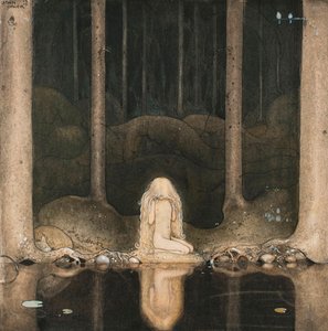 Princess Tuvstarr looking at the water of the lake with nostalgia