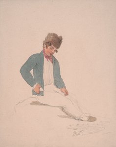 Portrait of a Youth in a Fur Hat by John Baverstock Knight
