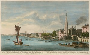 A View of London Taken off the Thames Near York Buildings by John Boydell