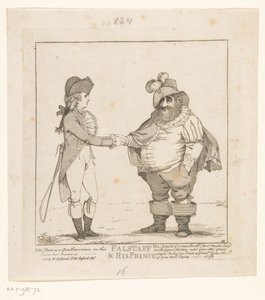Fox and the Prince of Wales, 1783 Falstaff & his Prince (title on object) by John Boyne