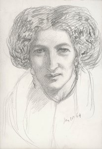 Head and Shoulders Portrait of a Woman by John Brett