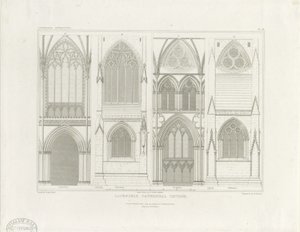 Interior of Lichfield Cathedral - Nave and Choir by John Britton