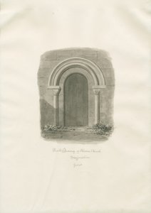 Alrewas Church - North Doorway by John Buckler