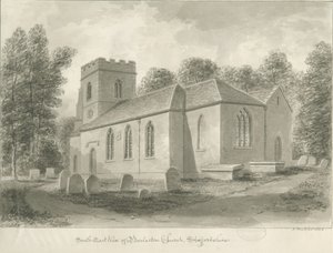 Barlaston Church, 1844 by John Buckler