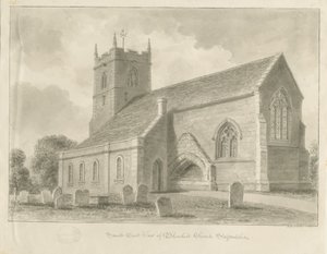 Blymhill Church: Sepia Drawing