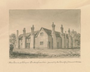 Buckinghamshire - Chenies Hall - Alms Houses, 1824