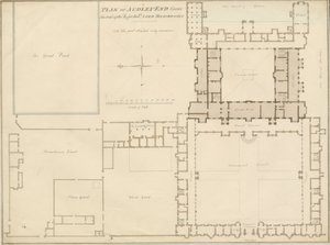 Essex - Audley End - Plan, 1815 by John Buckler
