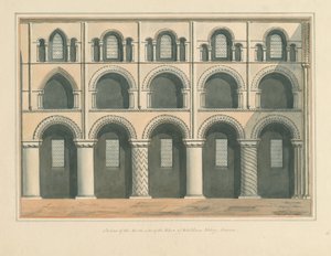 Section of the North Side of the Nave, Waltham Abbey by John Buckler