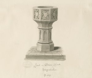 Font in Blore Church