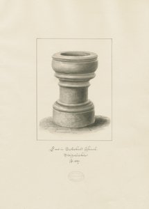 Font in Eccleshall Church by John Buckler
