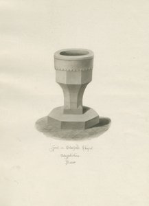 Font in Statfold Chapel by John Buckler