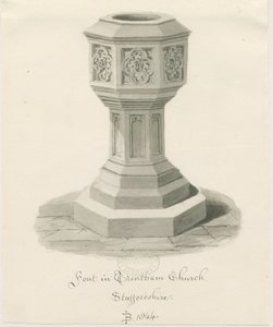 Font in Trentham Church