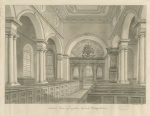 Interior of Ingestre Church by John Buckler