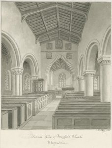 Interior of Mayfield Church by John Buckler