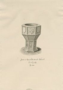 Lichfield - Font in St. Michael