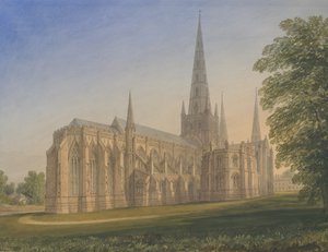 Lichfield Cathedral - North East View by John Buckler