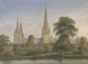 Lichfield Cathedral - South East View by John Buckler