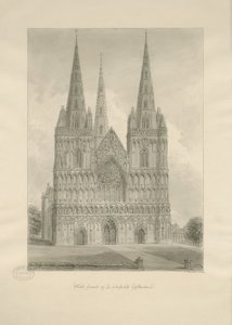Lichfield Cathedral - West Front by John Buckler