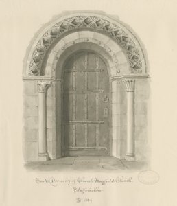 Mayfield Church - South Doorway by John Buckler