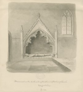 Norbury Church - Monument to Ralph le Botiler by John Buckler