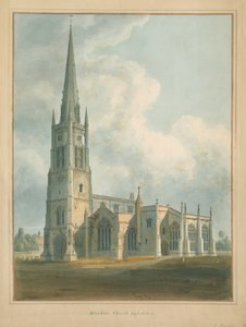 Oxfordshire - Bloxham Church, 1802 by John Buckler