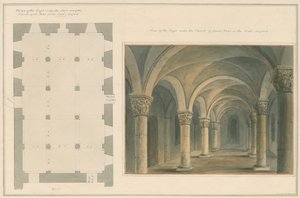 Oxfordshire - Oxford - Crypt of St. Peter in the East Church, 1803 by John Buckler