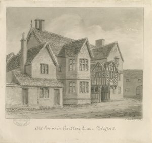 Stafford - Old Houses in Crabbery Lane by John Buckler