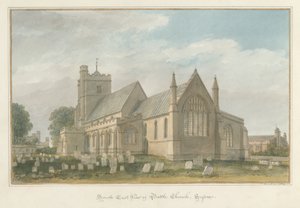 Sussex - Battle Church, 1824 by John Buckler