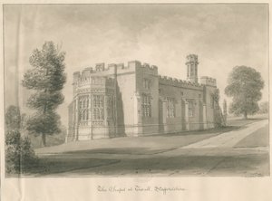 Chapel at Tixall Hall, Tixall by John Buckler