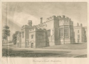 Tixall - Chapel at Tixall Hall by John Buckler