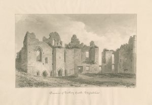Tutbury Castle - Remains from Inner Courtyard by John Buckler