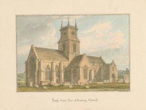 Wiltshire - Tisbury Church, 1804 by John Buckler