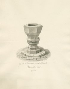 Worcestershire - Hampton Lovett Church - Font by John Buckler