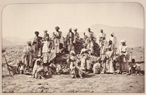 Afridi Picket near Jumrood, Khyber and Rotass in distance, 1879 circa by John Burke