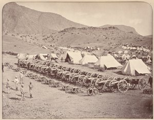 Captured Guns from Ali Musjid Parked on Shergai Heights by John Burke