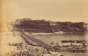 The Bridge of Boats and Fort, from Khairabad