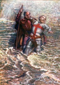 Hopeful Helps Christian to Cross the River by John Byam Liston Shaw