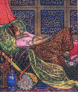Zira in captivity, illustration from The Garden of Kama (and other lyrics from India)