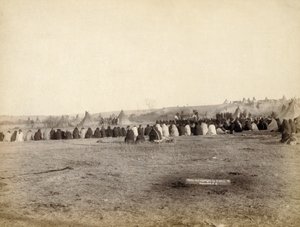 Indian Council in Hostile Camp, 1891 by John C. H. Grabill