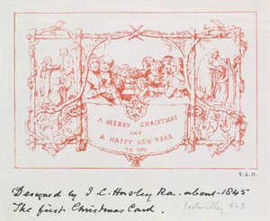 The First Christmas Card, by J.C. Horsley, 1843