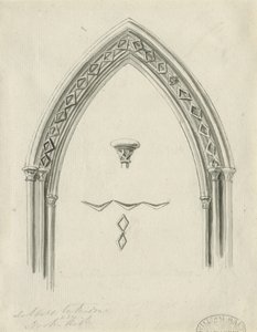 Interior of Lichfield Cathedral - Arch in North Aisle by John Carter