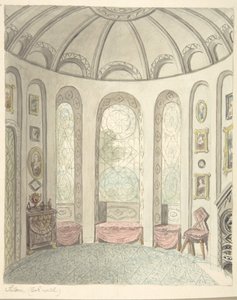 Lea Castle, Worcestershire, Saloon, Looking North by John Carter.