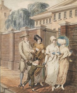 Sunday Morning in front of the Arch Street Meeting House, Philadelphia, 1811-ca. 1813