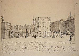 View of the Remains of Old Newgate Prison by John Carter
