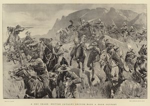 A Hot Chase, British Cavalry driving back a Boer Outpost by John Charlton