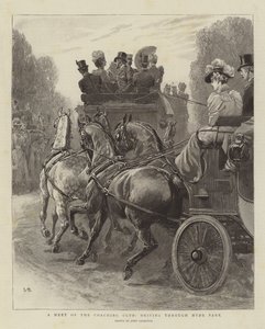 A Meet of the Coaching Club, Driving through Hyde Park