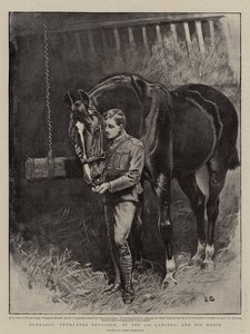Comrades, Trumpeter Shurlock, of the 5th Lancers, and his Horse by John Charlton