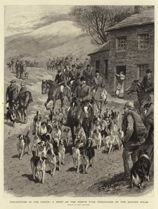 Foxhunting in the North, a Meet of the North Tyne Foxhounds on the Border Hills
