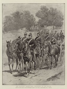 The Military Manoeuvres, Artillery on the March by John Charlton