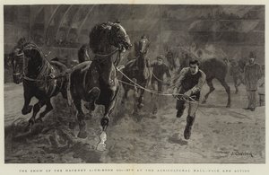 The Show of the Hackney Stud-Book Society at the Agricultural Hall, Pace and Action by John Charlton